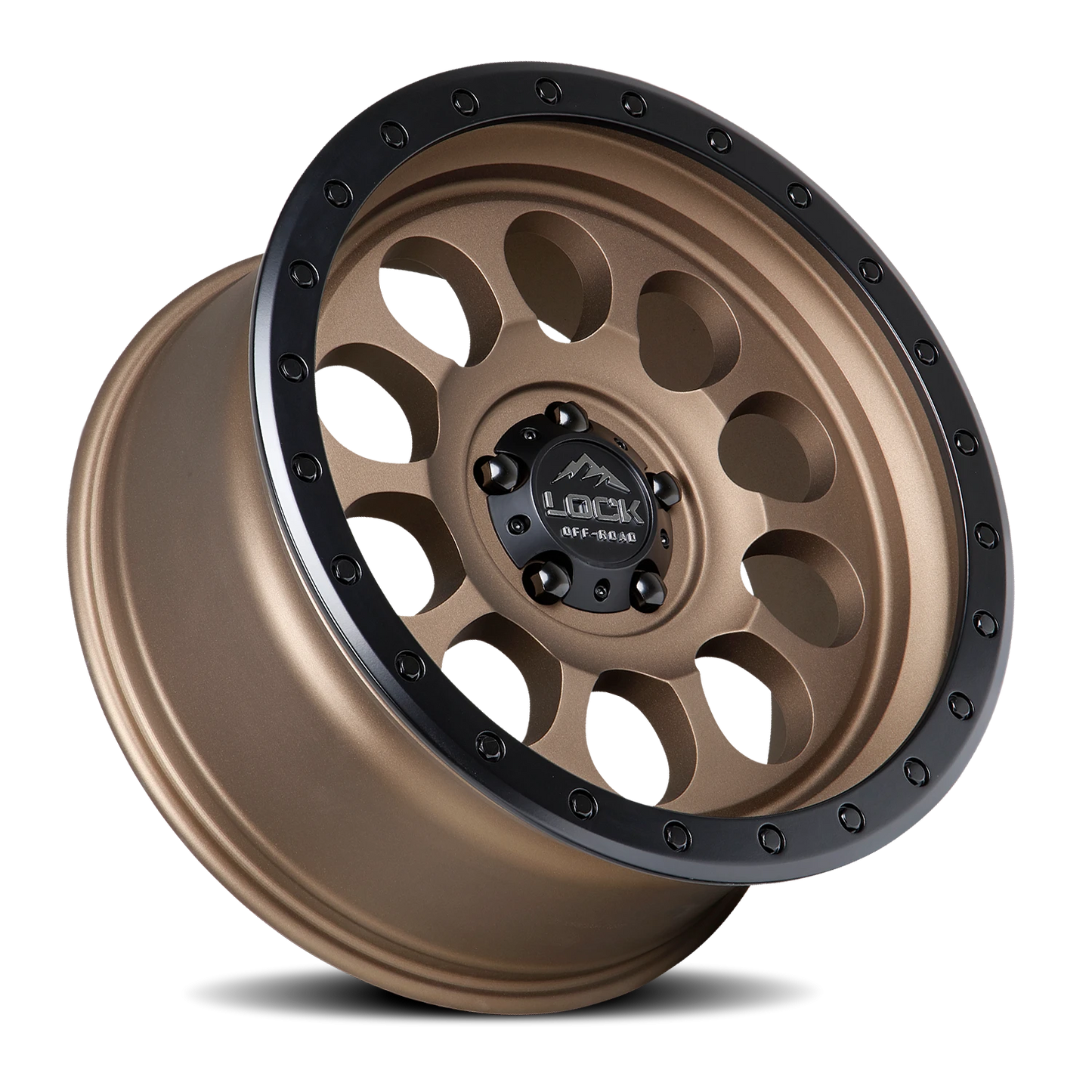 50CAL | 17X9 | 6X139.7 | -12 | MATTE DESERT BRONZE W MATTE BLACK RING | 50CAL-7969MRMBR12N - Image 2