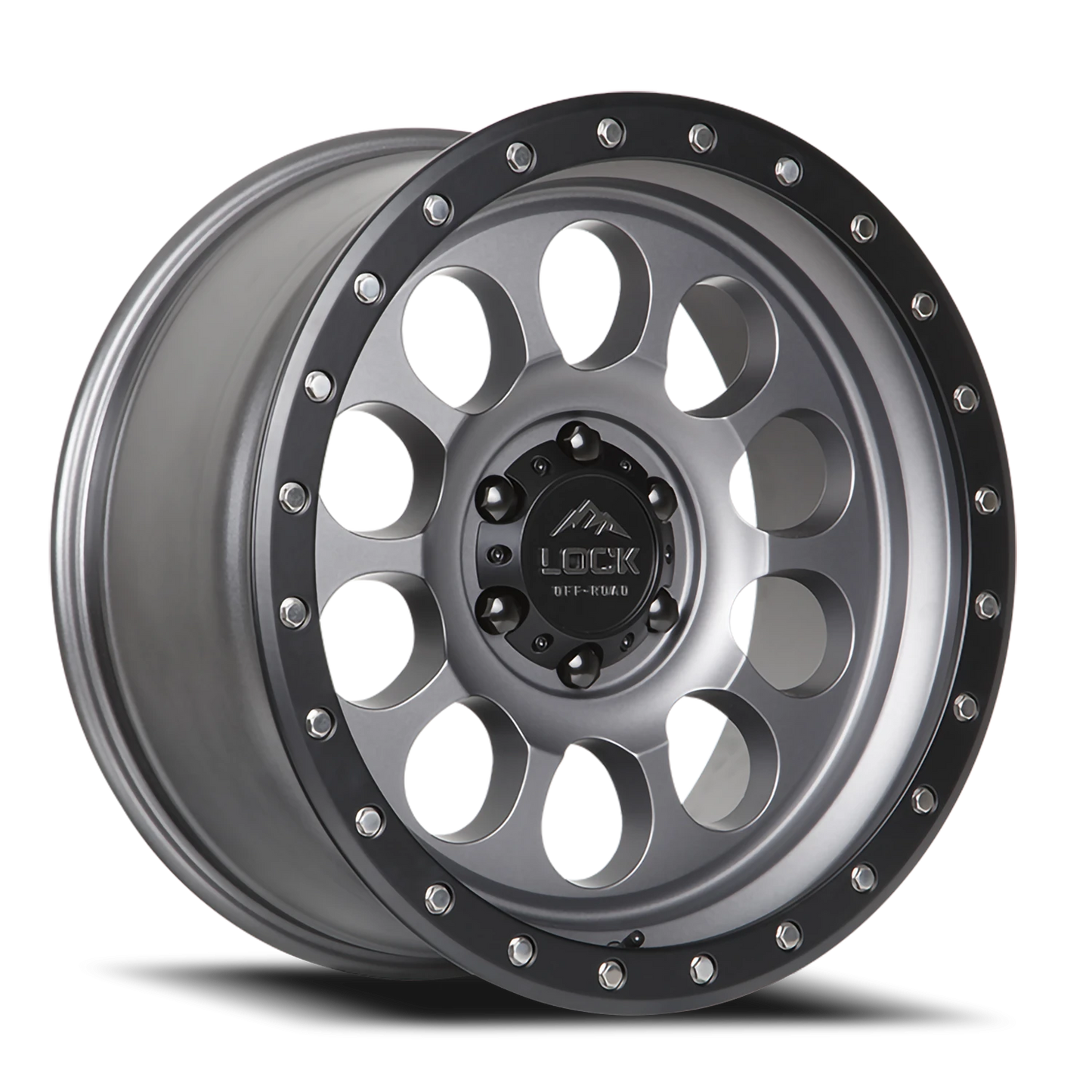 50CAL | 17X9 | 5X127 | -12 | MATTE GREY W MATTE BLACK RING | 50CAL-7957MGMBR12N