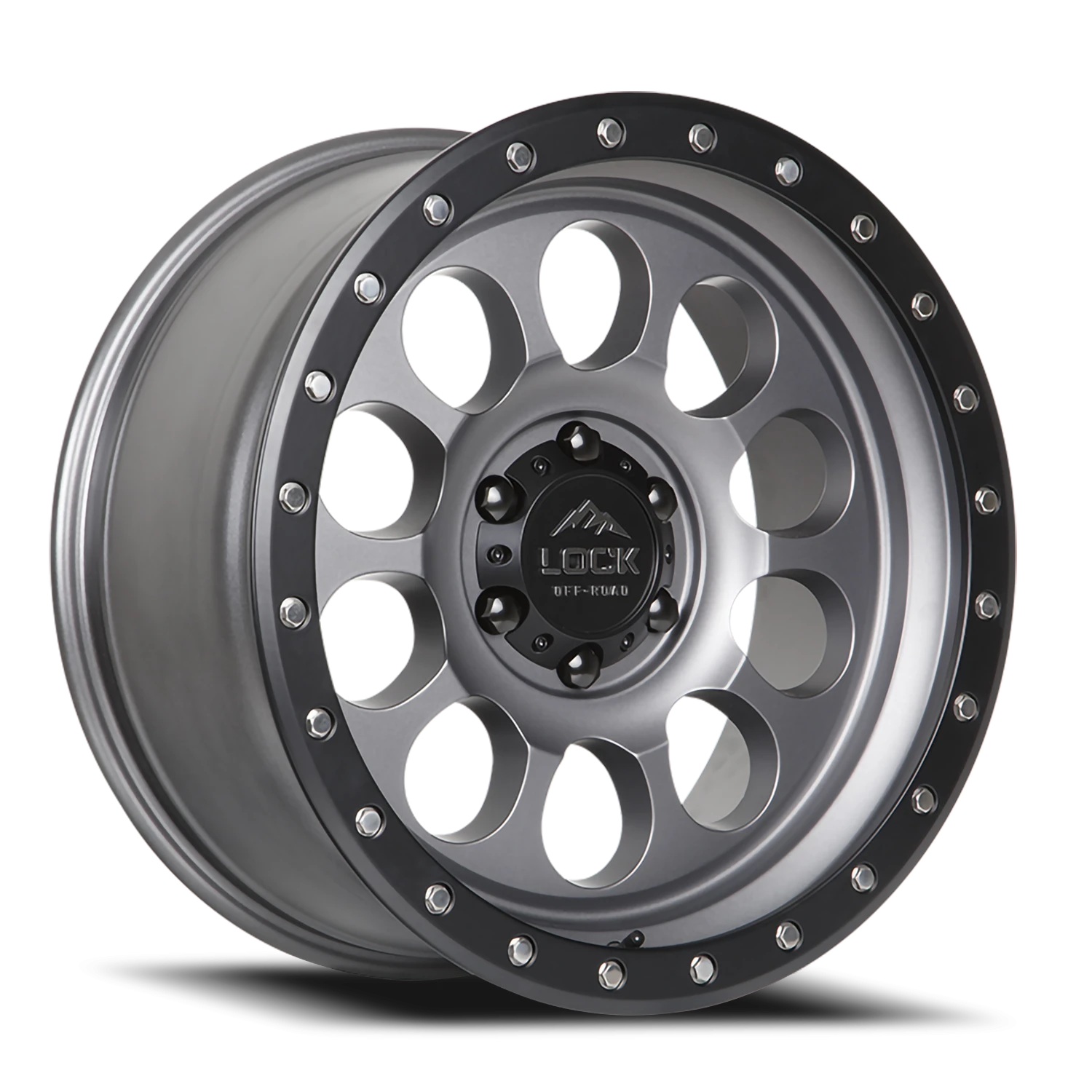 50CAL | 17X9 | 5X127 | -12 | MATTE GREY W MATTE BLACK RING | 50CAL-7957MGMBR12N
