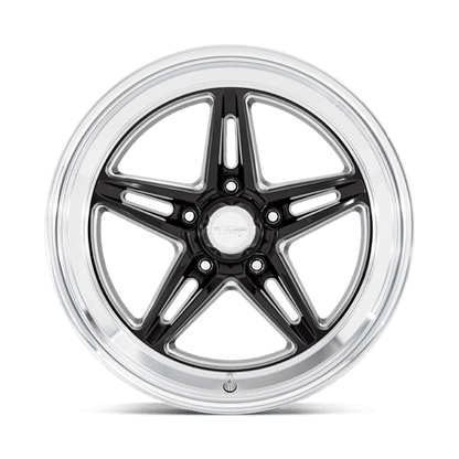 American Racing Vintage | VN514 GROOVE | 18.0x8.00 | 5X120.65 | 0 | GLOSS BLACK W/ DIAMOND CUT LIP