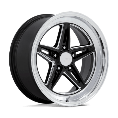 American Racing Vintage | VN514 GROOVE | 18.0x10.00 | 5X120.65 | 12 | GLOSS BLACK W/ DIAMOND CUT LIP