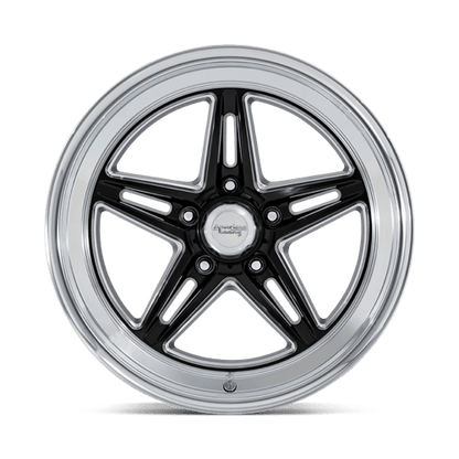 American Racing Vintage | VN514 GROOVE | 18.0x10.00 | 5X127 | 12 | GLOSS BLACK W/ DIAMOND CUT LIP