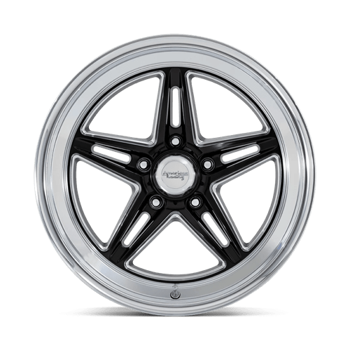 American Racing Vintage | VN514 GROOVE | 18.0x10.00 | 5X120.65 | 12 | GLOSS BLACK W/ DIAMOND CUT LIP