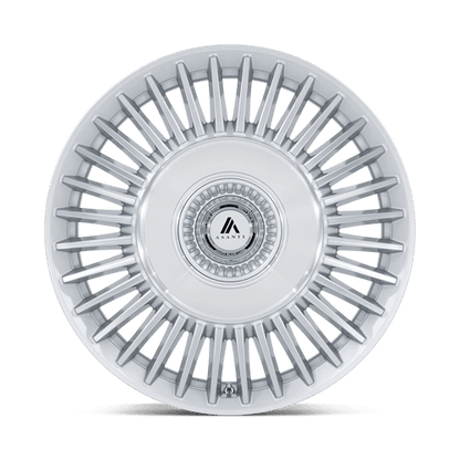 Asanti Black | AB040 TIARA | 20.0x10.50 | 5X108/5X112 | 45 | GLOSS SILVER BRIGHT MACH FACE