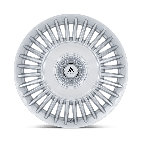 Asanti Black | AB040 TIARA | 22.0x9.00 | 5X112/5X120 | 35 | GLOSS SILVER BRIGHT MACH FACE