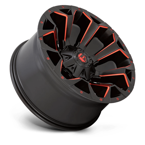 Fuel 1PC | D787 ASSAULT | 22.0x10.00 | 6X135/6X139.7 | -18 | MATTE BLACK RED MILLED