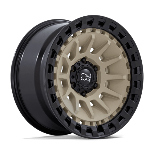 Black Rhino Hard Alloys | BARRAGE | 18.0x9.00 | 6X139.7 | 0 | DESERT SAND ON MATTE BLACK