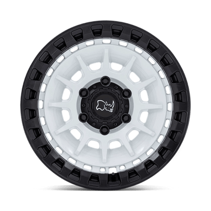 Black Rhino Hard Alloys | BARRAGE | 17.0x8.50 | 6X135 | -10 | GLOSS WHITE ON MATTE BLACK