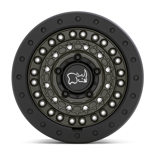 Black Rhino Hard Alloys | BARRICADE | 17.0x8.50 | 6X139.7 | 0 | OLIVE DRAB GREEN W/ BLK ROCK