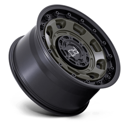 Black Rhino Hard Alloys | ATLAS | 16.0x8.00 | 6X139.7 | -10 | OLIVE DRAB GREEN W/ BLACK LIP