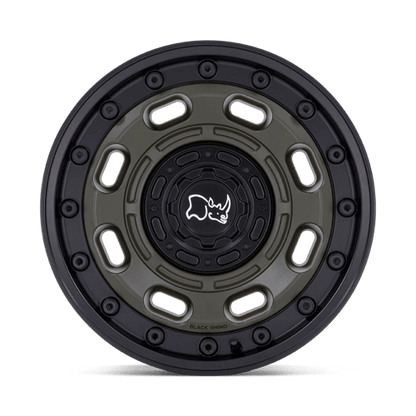 Black Rhino Hard Alloys | ATLAS | 17.0x8.00 | BLANK | 38 | OLIVE DRAB GREEN W/ BLACK LIP