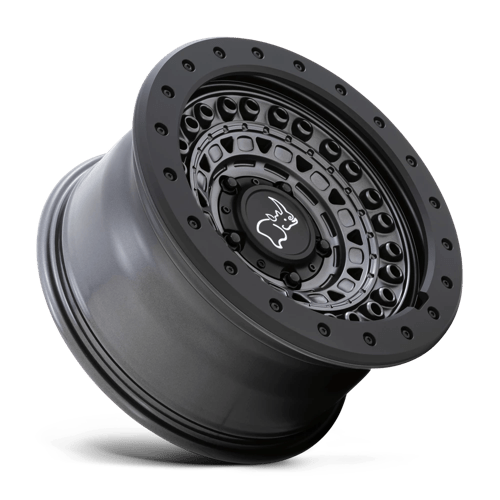 Black Rhino Hard Alloys | BARRICADE | 17.0x8.50 | 5X127 | -18 | GUN BLACK W/ BLACK ROCK GUARD