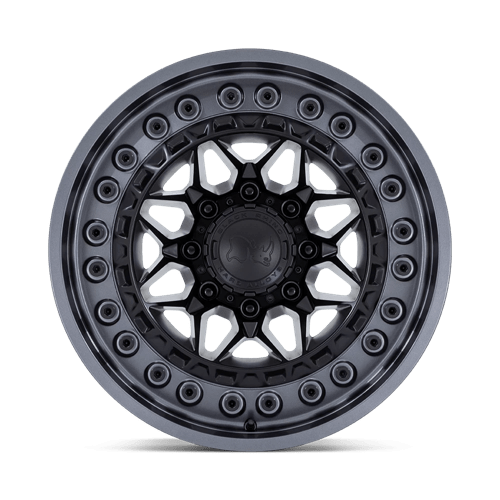 Black Rhino Hard Alloys | ALPHA | 20.0x10.00 | 8X180 | -18 | MATTE BLACK W/ GUNMETAL LIP