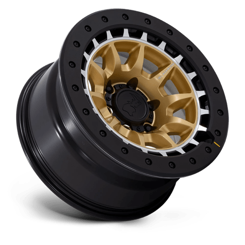 Black Rhino Hard Alloys | BR016 TUSK | 17.0x8.50 | 5X127 | 0 | MATTE GOLD W/ MACHINED RING