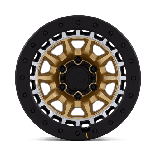 Black Rhino Hard Alloys | BR016 TUSK | 17.0x8.50 | 5X127 | 0 | MATTE GOLD W/ MACHINED RING