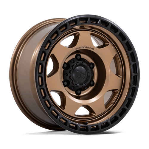 Black Rhino Hard Alloys | BR018 VOYAGER | 17.0x8.50 | 6X120 | 0 | MATTE BRONZE W/ M-BLACK LIP