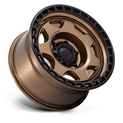 Black Rhino Hard Alloys | BR018 VOYAGER | 17.0x8.50 | 6X120 | 0 | MATTE BRONZE W/ M-BLACK LIP
