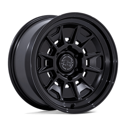 Black Rhino Hard Alloys | BR021 MONDO | 17.0x8.50 | 6X139.7 | 20 | MATTE BLACK W/ GLOSS BLACK LIP