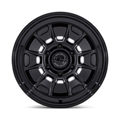 Black Rhino Hard Alloys | BR021 MONDO | 17.0x8.50 | 6X139.7 | 20 | MATTE BLACK W/ GLOSS BLACK LIP
