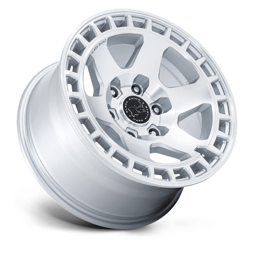 Black Rhino Hard Alloys | BR022 BAHARI | 17.0x8.50 | 6X135 | -10 | GLOSS SILVER W/ MACHINED FACE