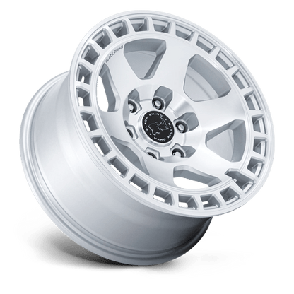 Black Rhino Hard Alloys | BR022 BAHARI | 17.0x8.50 | 5X127 | 0 | GLOSS SILVER W/ MACHINED FACE