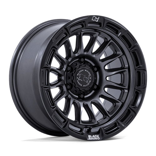 Black Rhino Hard Alloys | BR025 RIVAL | 17.0x8.50 | 6X139.7 | 10 | MATTE GUNMETAL W/ MATTE BLK-LP