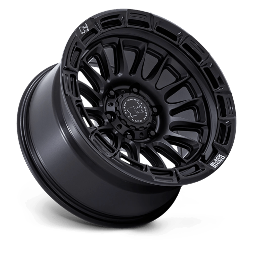 Black Rhino Hard Alloys | BR025 RIVAL | 17.0x8.50 | 5X114.3 | 25 | MATTE BLACK W/ GLOSS BLK-LP