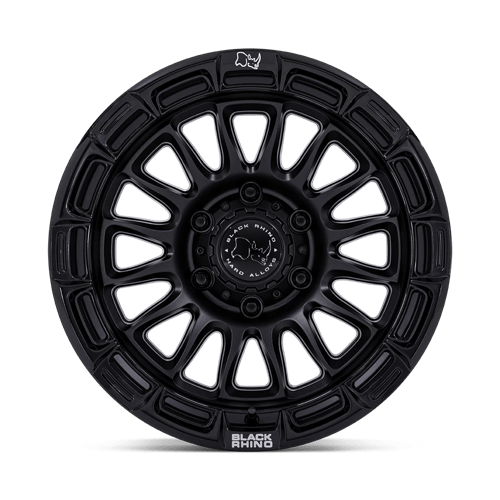 Black Rhino Hard Alloys | BR025 RIVAL | 17.0x8.50 | 5X114.3 | 25 | MATTE BLACK W/ GLOSS BLK-LP