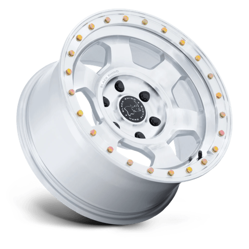Black Rhino Hard Alloys | BR029 TROOPER | 17.0x8.50 | 6X135 | 0 | GLOSS SILVER W/ MACHINED FACE
