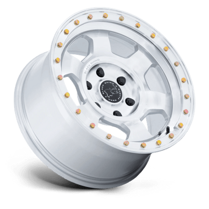 Black Rhino Hard Alloys | BR029 TROOPER | 17.0x8.50 | 6X139.7 | 25 | GLOSS SILVER W/ MACHINED FACE