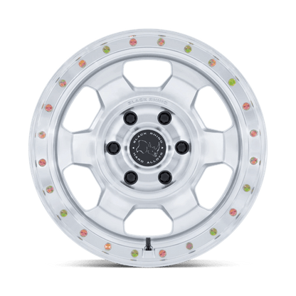 Black Rhino Hard Alloys | BR029 TROOPER | 17.0x8.50 | 6X139.7 | 0 | GLOSS SILVER W/ MACHINED FACE