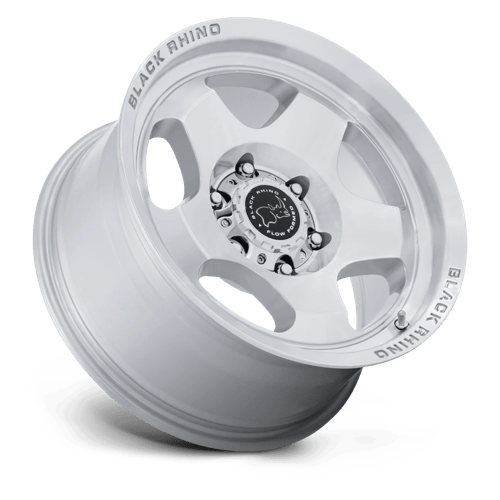 Black Rhino Hard Alloys | BR031 SOL | 17.0x9.00 | 6X114.3 | 12 | GLOSS SILVER W/ MACHINED FACE