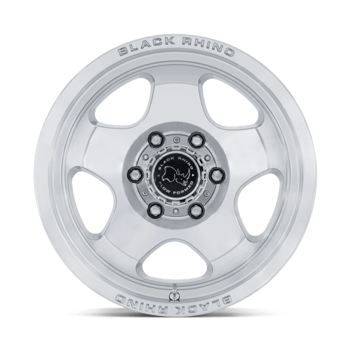 Black Rhino Hard Alloys | BR031 SOL | 17.0x8.00 | 5X108 | 38 | GLOSS SILVER W/ MACHINED FACE