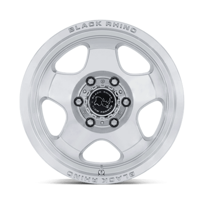 Black Rhino Hard Alloys | BR031 SOL | 17.0x8.00 | 6X114.3 | 20 | GLOSS SILVER W/ MACHINED FACE