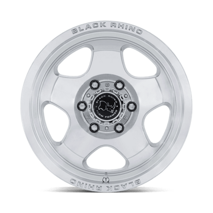 Black Rhino Hard Alloys | BR031 SOL | 17.0x8.00 | 6X135 | 20 | GLOSS SILVER W/ MACHINED FACE