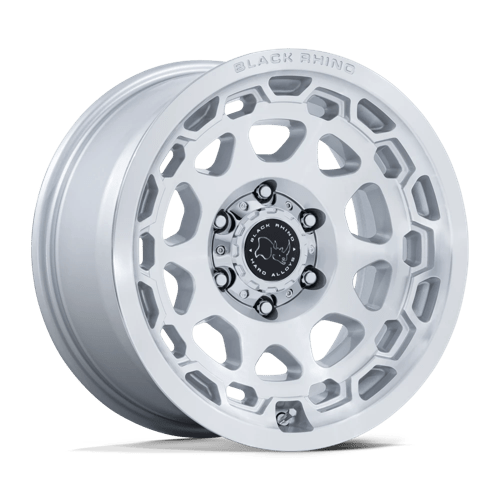 Black Rhino Hard Alloys | BR026 CONGO | 17.0x8.50 | 6X139.7 | 35 | GLOSS SILVER W/ MACHINED FACE
