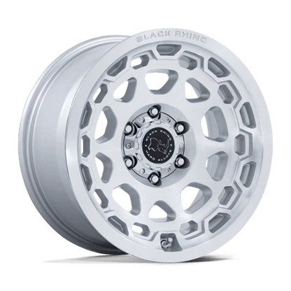 Black Rhino Hard Alloys | BR026 CONGO | 17.0x8.50 | 6X139.7 | 25 | GLOSS SILVER W/ MACHINED FACE