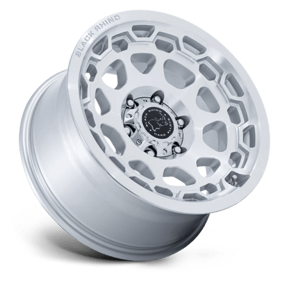 Black Rhino Hard Alloys | BR026 CONGO | 17.0x8.50 | 6X135 | 0 | GLOSS SILVER W/ MACHINED FACE