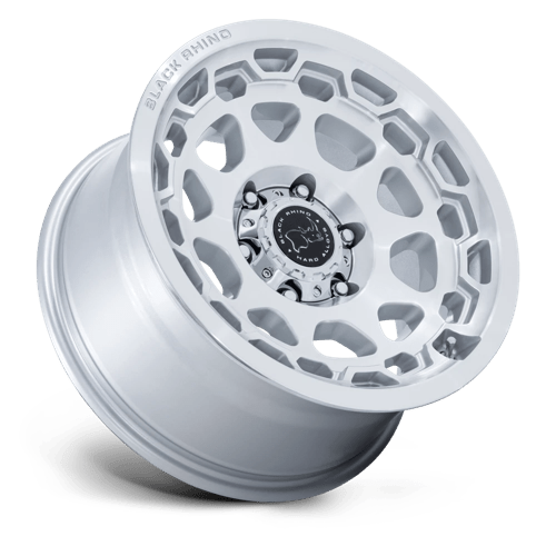 Black Rhino Hard Alloys | BR026 CONGO | 17.0x8.50 | 5X127 | 35 | GLOSS SILVER W/ MACHINED FACE