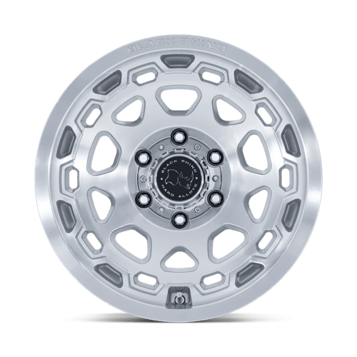 Black Rhino Hard Alloys | BR026 CONGO | 17.0x8.50 | 5X127 | 25 | GLOSS SILVER W/ MACHINED FACE