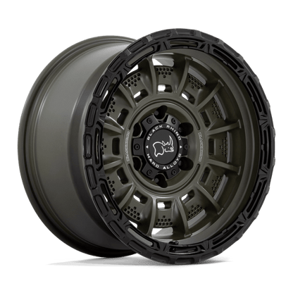 Black Rhino Hard Alloys | LEGION | 17.0x9.00 | 5X127 | 0 | OLIVE DRAB GREEN W/ BLACK LIP