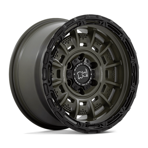Black Rhino Hard Alloys | LEGION | 20.0x10.00 | 5X127 | -18 | OLIVE DRAB GREEN W/ BLACK LIP