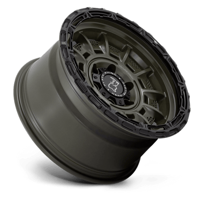 Black Rhino Hard Alloys | LEGION | 17.0x9.00 | 6X139.7 | -12 | OLIVE DRAB GREEN W/ BLACK LIP