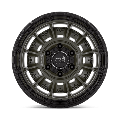 Black Rhino Hard Alloys | LEGION | 17.0x9.00 | 6X139.7 | -12 | OLIVE DRAB GREEN W/ BLACK LIP