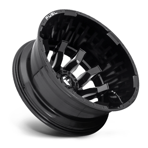 Fuel 1PC | D673 BLITZ | 20.0x8.25 | 8X210 | -221 | GLOSS BLACK MILLED