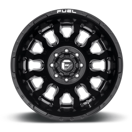 Fuel 1PC | D673 BLITZ | 20.0x8.25 | 8X210 | -221 | GLOSS BLACK MILLED