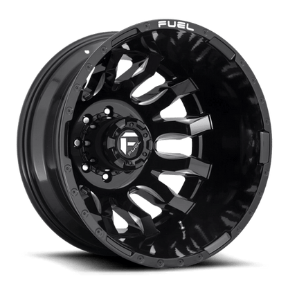 Fuel 1PC | D673 BLITZ | 20.0x8.25 | 8X165.1 | -240 | GLOSS BLACK MILLED