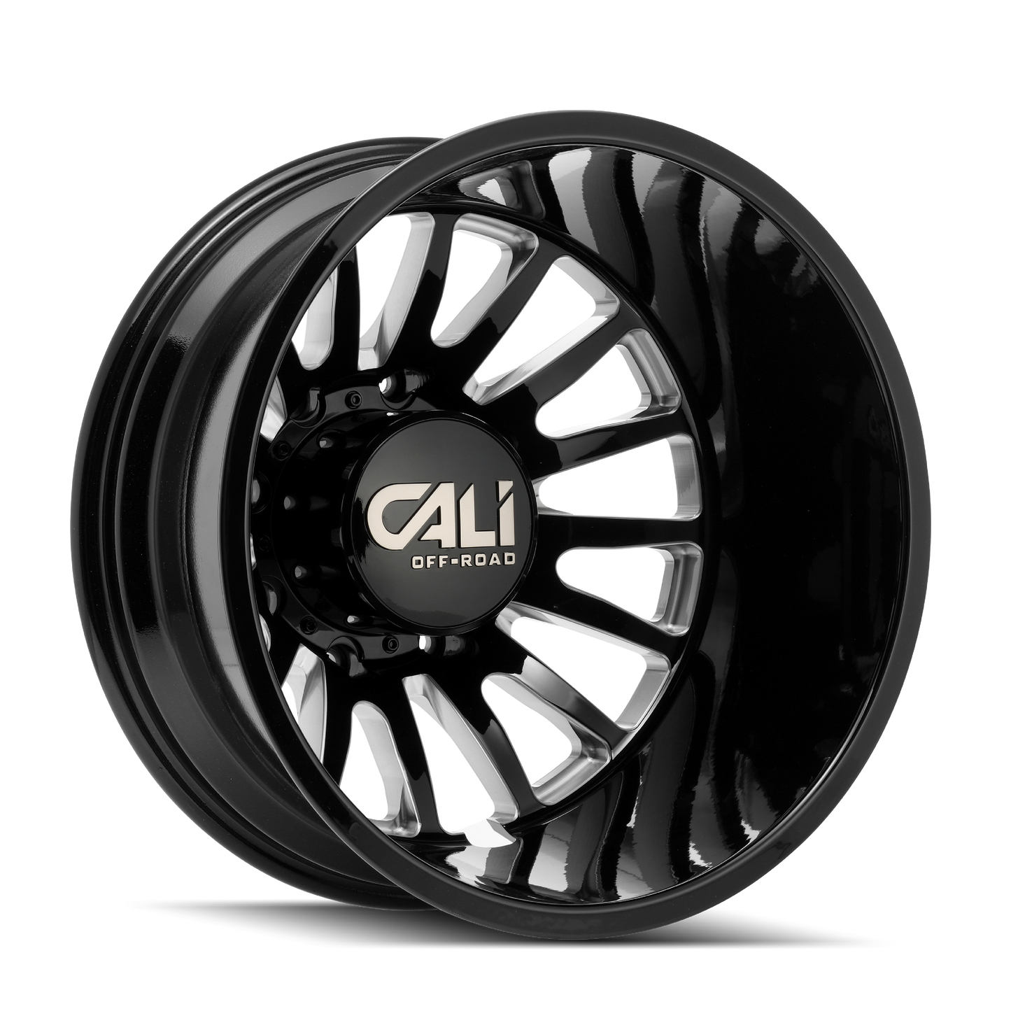 CALI OFF-ROAD SUMMIT DUALLY GLOSS BLACK MILLED | 22x8.25 | 8x200 | -232mm | 9110D-22877BMR232