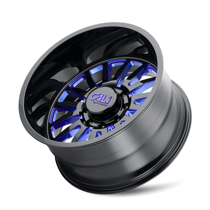 CALI OFF-ROAD SUMMIT GLOSS BLACK MILLED PRISM BLUE | 20x10 | 5x139.7 | -25mm | 9110-2185BTB