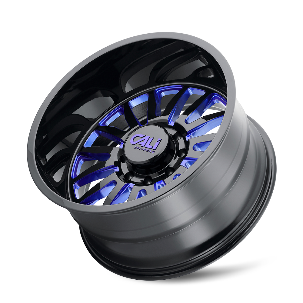 CALI OFF-ROAD SUMMIT GLOSS BLACK MILLED PRISM BLUE | 20x12 | 8x180 | -51mm | 9110-2278BTB
